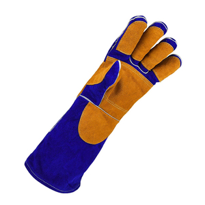 Heavy Duty Split Cowhide Leather Welding <b>Gloves</b> Heat Resistant <b>Long</b> Cuff Protective Safety Work <b>Gloves</b> For Industrial - Product Image 5