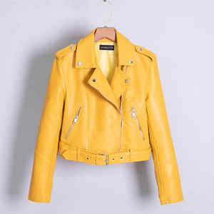 Genuine Vintage Women's XL Leather Jacket Custom Design Logo Winter Motor Cycle Cotton Filled <b>Zipper</b> Closure Wholesale Supply - Product Image 4