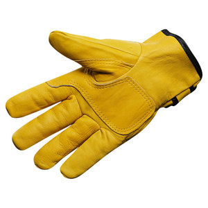 Gants de travail en cuir adaptés au jardinage, au soudage, à la construction, à la tronçonneuse, à la ferme, au ranch, doublure en cuir de vache et coton pratique - Product Image 4