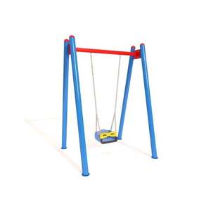 Balançoire classique simple avec main courante en bois pour usage intérieur et extérieur dans les jardins d'enfants et les parcs de trampolines - Product Image 1