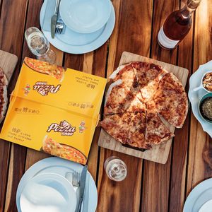 Cajas de pizza con asa Contenedores para llevar Mini cajas de pizza Embalaje para llevar Cuadrado Cartón plano Envío por correo - Product Image 4