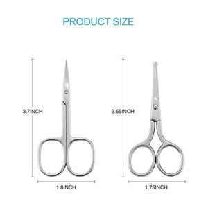 El Mejor Juego de 2 uds., tijeras para el pelo y la cutícula de la nariz con mango de cerámica, Kit de tijeras de manicura curvadas y redondeadas para hombres - Product Image 2