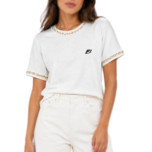 Camiseta de algodón lisa para mujer, manga corta, cuello redondo, suave, informal, con logo personalizado, ropa de moda, venta al por mayor, camiseta para mujer - Product Image 1