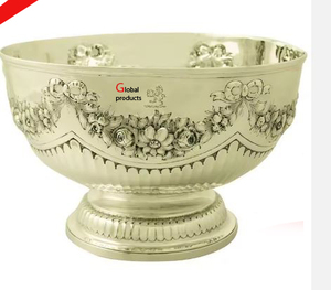 2025 le plus beau bol de service en chocolat blanc et doré en métal pour le restaurant et le bar de l'hôtel - Product Image 3