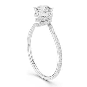 Bague de fiançailles en diamant de laboratoire brillant de 0,84 ct, clarté VVS-VS, or 18KT/14KT/10KT, argent 925, rose/jaune, certifiée IGI - Product Image 5
