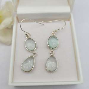 Pendientes Colgantes de Aguamarina, Plata de Ley, Joyería Hecha a Mano, Regalo de Piedra Natal de Marzo para Mujer, Venta al por Mayor - Product Image 2