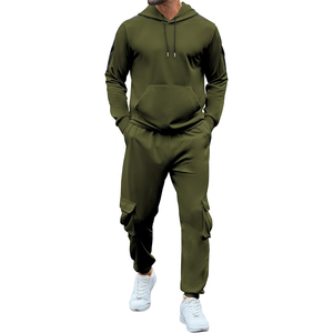 Survêtement décontracté à capuche léger uni à manches longues pour adulte unisexe, pull-over en tissu doux, poignets côtelés, vêtements de sport - Product Image 2