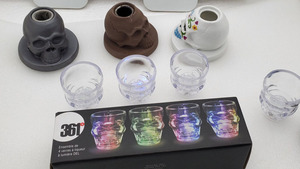 Gafas LED de cristal cortas con forma de Calavera, regalo de Halloween, fumadores de calaveras - Product Image 5