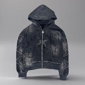 เสื้อฮู้ดสวมหัวแบบคลาสสิคของผู้ชายเสื้อฟลีซขนาด280-300กรัมเสื้อสเวตเตอร์ดิจิทัล100% แบบปรับแต่งได้ - Product Image 4