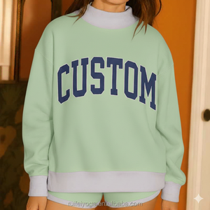 <b>Women</b> Winter Long Oversized Mockneck Sweatshirt Soft Warm <b>Fleece</b> Pullover Loose Fit Comfy Casual Minimal Streetwear Daily <b>Top</b> - Product Image 5