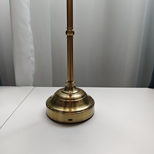 Lampada da <span class=keywords><strong>Tavolo</strong></span> Moderna GoldenLed, Batteria Ricaricabile, Paralume in Tessuto di <span class=keywords><strong>Rattan</strong></span> Sostituibile, Corpo Flessibile in Ferro, Lampada Decorativa per Matrimoni - Product Image 6