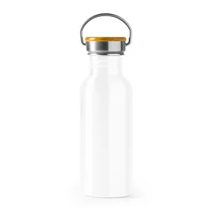 Borraccia Personalizzata in Acciaio e Bambù Eleuthero - Gadget Promozionale per Bevande - Product Image 1