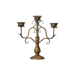 Portavelas de metal rústico clásico con 3 pozos de 12 pulgadas para bodas Precio - Product Image 1