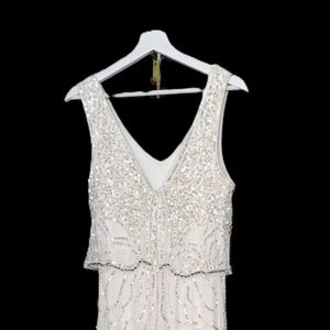 Robe de soirée élégante pour dames Respirante Poly-Mesh Antistatique Caractéristique Perles brodées pour cocktail - Product Image 5