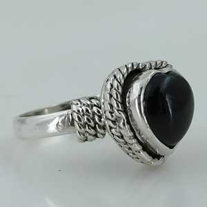 Navya Craft Handmade 925 Sterling Silver Women's <b>Statement</b> <b>Ring</b> Black Onyx Boho Style Size 4-13 for Christmas Anniversary - Product Image 3