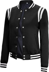Chaquetas Varsity para Mujer, Invierno, Sólidas, Resistentes al Viento, Servicios ODM de Moda, Colores Claros, Chaquetas Varsity para Mujer, Personalización OEM - Product Image 2