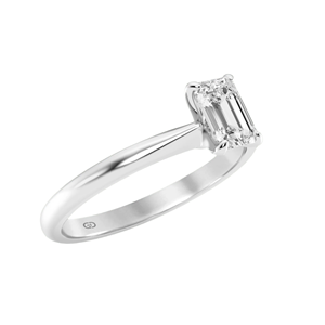 Anillo Solitario Clásico con Esmeralda Natural en Forma de Gota, Oro de 10K para Mujer, Certificado EF VVS, Elegante Anillo de Compromiso y Boda, Joyería Fina - Product Image 4