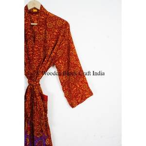 Wholesale Vintage <b>Silk</b> Saree <b>Kimono</b> Long Dress Elegant Luxury Multi Color Design Summer Indian Boho <b>Kimono</b> Dress - Product Image 3
