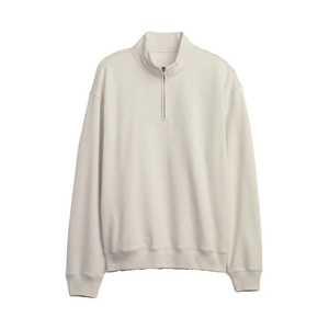 Oversized 500 GSM French Terry 1/4 <b>Zip</b> Sweatshirt Half <b>Zip</b> Hoodie Basics <b>Zip</b> <b>Ups</b> for Winter Season - Product Image 4