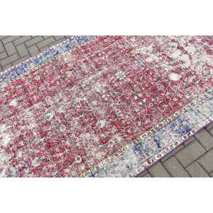 Turkish <b>Runner</b> Rug, 4.8x12.6 ft Vintage Rug, <b>Red</b> Wool Rug - Product Image 5