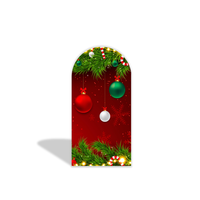 Lot de 3 Housses de Toile de Fond Chiara Arch en Tissu Tendu, Décorations Joyeux Noël, pour Cabine Photo et Événements Festifs