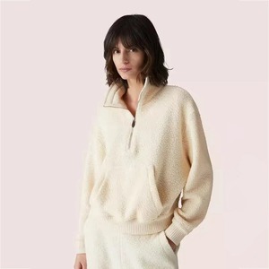 Women's Autumn and Winter Standing Collar Zipper Cashmere Sweater Long Sleeve Loose Jacket Highest Quality - Product Image 5