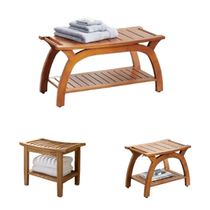 Tabouret de Bain Banc Bas Imperméable, Tabouret de Salle de Bain en Bois Massif par le Fabricant de Meubles Tandhy Nusantara - Product Image 3