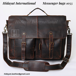 Sac messager en cuir de luxe Hunter, bandoulière réglable, sac de bureau et de voyage pour hommes - Product Image 2