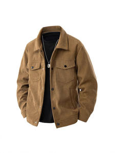 Haute qualité décontracté hommes velours côtelé vêtements de travail Vintage veste rétro coupe ample revers col automne décontracté manteau Haus Industries - Product Image 3