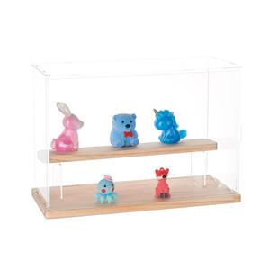 Boîte de rangement acrylique Organisateur Boîte de rangement en acrylique avec couvercle en bois pour rangement de cuisine et panier organisateur de salle de bain - Product Image 2