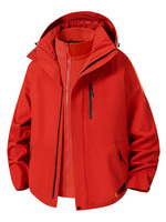 Veste à capuche de montagne coupe-vent à double face avec logo personnalisé OEM, broderie et impression