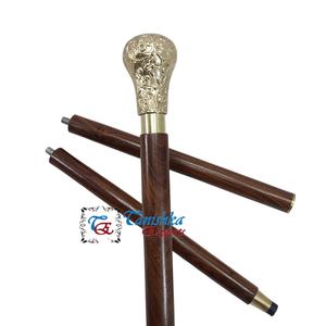 Bastón de Madera con Mango de Latón Vintage, Hecho a Mano, Regalo Coleccionable para Jubilación, para Hombres y Mujeres, 39 Pulgadas, 600g, Uso en Exteriores - Product Image 3