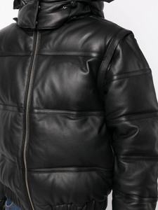 Veste d'Hiver Taille Personnalisée pour Hommes Manteau en Faux Cuir PU Original de Haute Qualité Broderie Style Moto Grande Taille Vente en Gros - Product Image 6