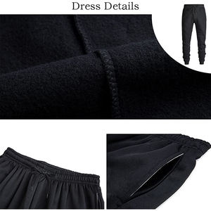 Chándal de invierno de alta calidad para hombre, 100% algodón, lavado ácido, transpirable, de gran tamaño y talla grande, con capucha en la espalda, logotipo personalizado - Product Image 5