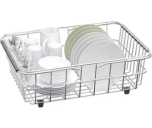 ชั้นวางจานสแตนเลสสีเงินมาใหม่ชั้นวางของในครัวทำมือมีสไตล์หรูหราหรูหราหรูหราหรูหราชั้นวางเครื่องเทศ - Product Image 1