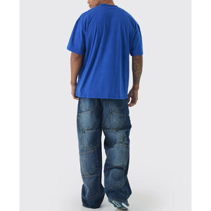 Camiseta informal de verano para hombre, Camiseta 100% de algodón de peso pesado con cuello redondo, camiseta de calle de gran tamaño transpirable personalizada - Product Image 2