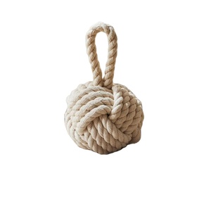 Trendy <b>Knotted</b> Rope Doorstop Knitted Adjustable Funiture Magnetic <b>Door</b> Stopper Steel Box Window Braided Chunky Jute Rope - Product Image 1