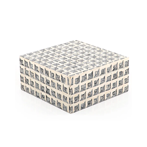 Boîte à bijoux classique en carton, artisanale, incrustée de MOP carré, la plus vendue, pour rangement de bijoux faits main, 100 pièces, prix abordable - Product Image 3