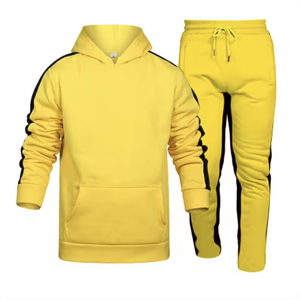 Conjunto de chándal para hombre y mujer, chándal unisex liso personalizado, sudaderas con capucha, conjunto de chándal deportivo de 2 piezas - Product Image 2
