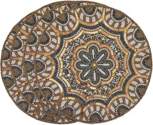 Handcrafted <b>Round</b> Beaded Plastic <b>Placemats</b> for Kitchen Dining Table Wedding Christmas Decoration Family Gatherings & Parties - Product Image 3