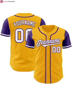 Maillot de baseball personnalisé à faible MOQ, OEM, vierge, impression par sublimation, uniforme cousu - Product Image 2