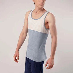 Camiseta sin Mangas para Hombre Harry Johnson, Color Azul Claro, Cuello Redondo, Tejido de Punto, Color Sólido, Estilo Casual Vintage, Secado Rápido, Ecológica - Product Image 4