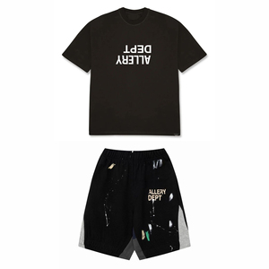 Nouveau T-shirt ample et court en coton 100 % pour femme, décontracté, respirant, anti-plis, à épaules tombantes, en tissu tricoté 220g - Product Image 1