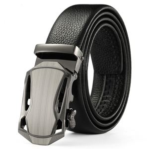 Ceinture de luxe en cuir véritable pour hommes, longueur personnalisée, style tendance de haute qualité avec boucle ardillon pour jeans, ceintures en gros - Product Image 5