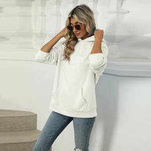 Nouveau été âge réduisant la vitalité sport loisirs ample surdimensionné à manches courtes couleur unie kangourou sac cordon à capuche - Product Image 1