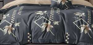 Ensemble de draps de lit 3 pièces en coton de qualité élégante Impression florale solide Style classique Confortable et idéal pour les cadeaux - Product Image 4