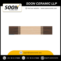 Carreaux de porcelaine classiques de luxe pour escaliers, 300x1200mm, antidérapants, brillants, 9mm d'épaisseur, pour marches et contremarches, style indien