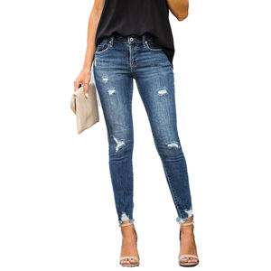 Prix ​​bas, utilisation en extérieur, pantalon en jean pour femmes, pour un usage décontracté, fabrication professionnelle, nouveau pantalon en jean pour femmes élégant avec strass - Product Image 3