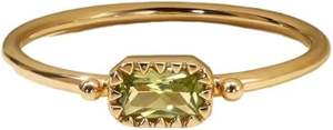 Anillo de mujer Piedra preciosa de peridoto natural Piedra NATAL DE AGOSTO Regalo de Navidad Minimal Tiny Joyería hecha a mano Anillo de plata esterlina 925 - Product Image 3