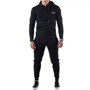 Chándal de entrenamiento deportivo para hombre, conjunto de dos piezas de peso pesado para correr en invierno, ropa deportiva - Product Image 5